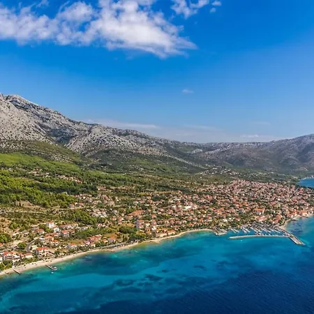 아파트 In With Sea View, Balcony, Air Conditioning, Wifi 오레비츠